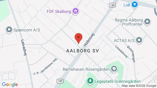 Boligudlejningsejendomme til salg i Aalborg SV - kort over placeringen