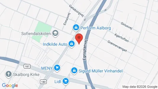 Kontorlokaler til leje i Aalborg SV - kort over placeringen