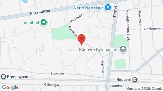 Erhvervslejemål til leje i Rødovre - kort over placeringen