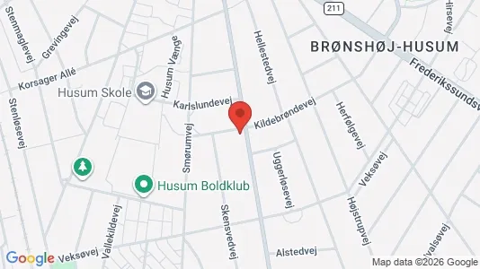 Erhvervslejemål til leje i Brønshøj - kort over placeringen