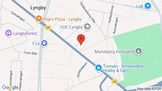 Kontorlokaler til leje i Kongens Lyngby - kort over placeringen
