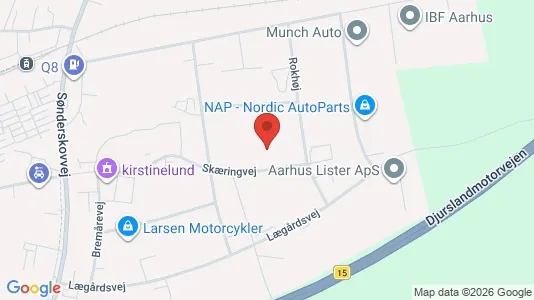Lagerlokaler til salg i Lystrup - kort over placeringen