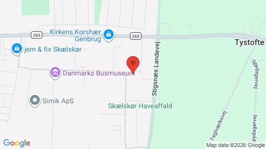 Lagerlokaler til leje i Skælskør - kort over placeringen