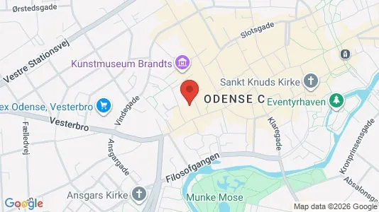 Kontorlokaler til leje i Odense C - kort over placeringen