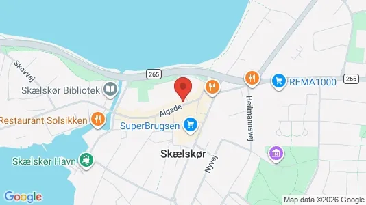 Erhvervslejemål til salg i Skælskør - kort over placeringen