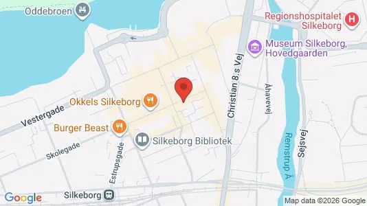 Kontorlokaler til leje i Silkeborg - kort over placeringen
