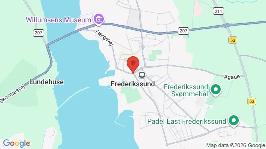 Lagerlokaler til leje i Frederikssund - kort over placeringen