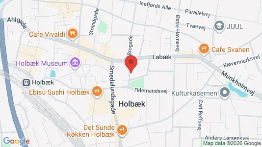 Boligudlejningsejendomme til salg i Holbæk - kort over placeringen