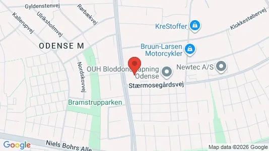 Kontorlokaler til leje i Odense M - kort over placeringen
