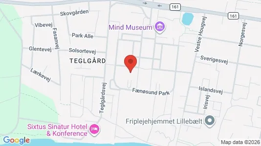 Kliniklokaler til leje i Middelfart - kort over placeringen