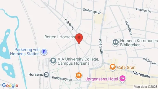 Kontorlokaler til leje i Horsens - kort over placeringen