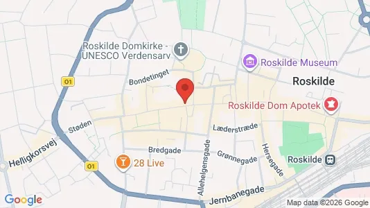 Erhvervslejemål til leje i Roskilde - kort over placeringen