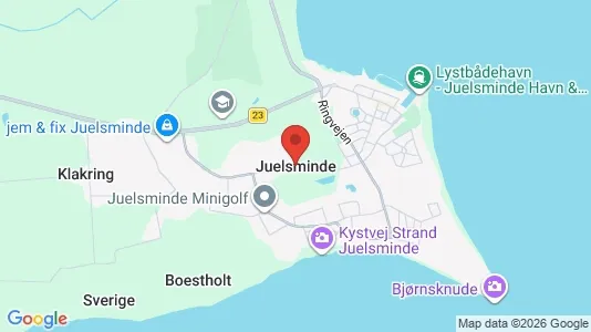 Hoteller til salg i Juelsminde - kort over placeringen