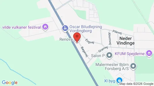 Værkstedslokaler til leje i Vordingborg - kort over placeringen
