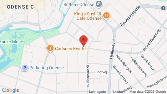 Erhvervslejemål til salg i Odense C - kort over placeringen