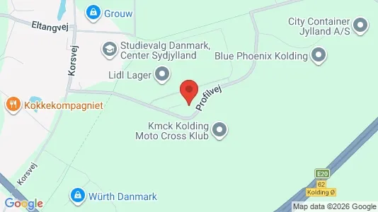 Kontorlokaler til salg i Kolding - kort over placeringen