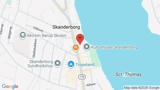 Erhvervslejemål til salg i Skanderborg - kort over placeringen