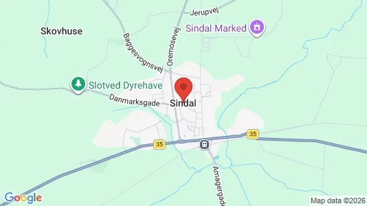 Erhvervslejemål til salg i Sindal - kort over placeringen