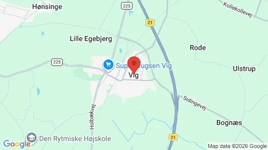 Hoteller til salg i Vig - kort over placeringen