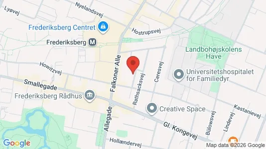 Lagerlokaler til salg i Frederiksberg C - kort over placeringen