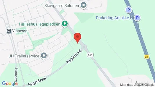 Boligudlejningsejendomme til salg i Vipperød - kort over placeringen