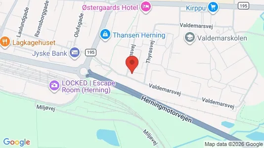 Boligudlejningsejendomme til salg i Herning - kort over placeringen