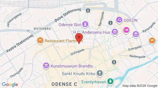 Kliniklokaler til leje i Odense C - kort over placeringen