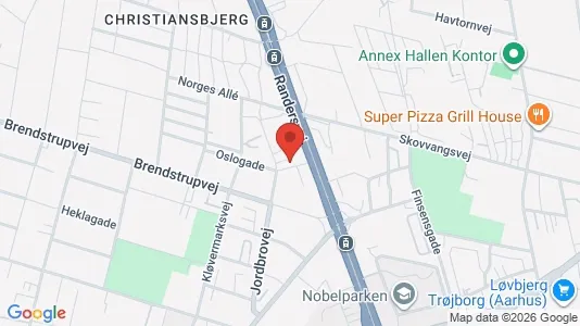 Boligudlejningsejendomme til salg i Århus N - kort over placeringen