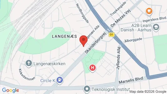 Kontorlokaler til leje i Århus C - kort over placeringen