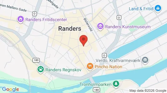 Kontorlokaler til leje i Randers C - kort over placeringen