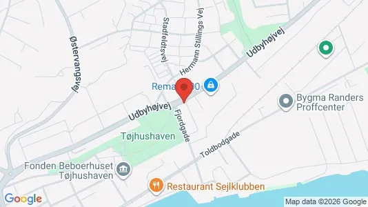 Boligudlejningsejendomme til salg i Randers NØ - kort over placeringen