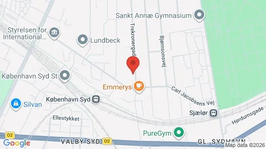 Erhvervslejemål til leje i Valby - kort over placeringen