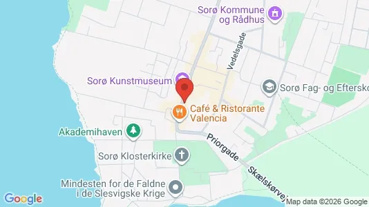 Erhvervslejemål til salg i Sorø - kort over placeringen