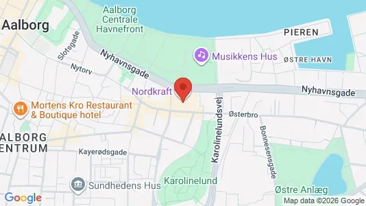 Kontorlokaler til salg i Aalborg Centrum - kort over placeringen