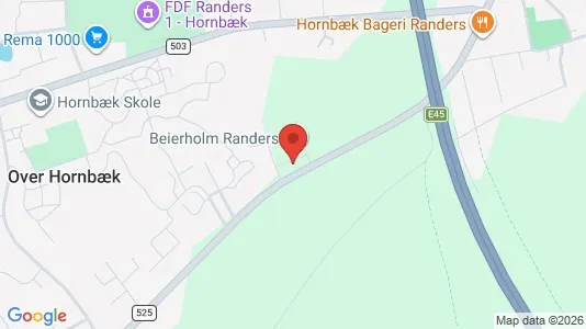 Kontorlokaler til leje i Randers NV - kort over placeringen