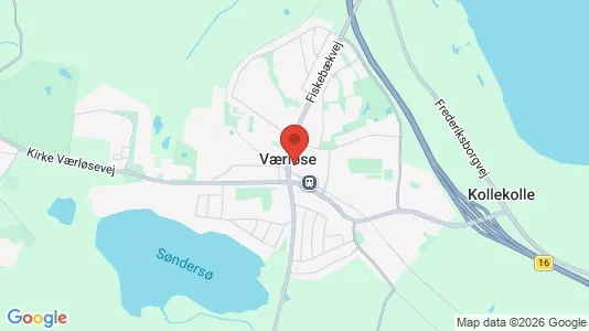 Erhvervslejemål til leje i Værløse - kort over placeringen