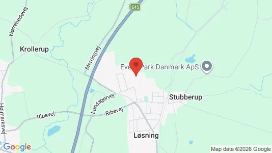 Erhvervslejemål til leje i Løsning - kort over placeringen