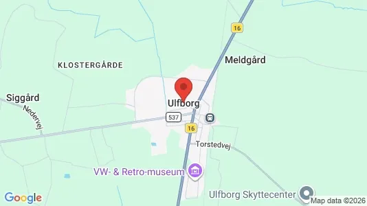 Erhvervslejemål til leje i Ulfborg - kort over placeringen