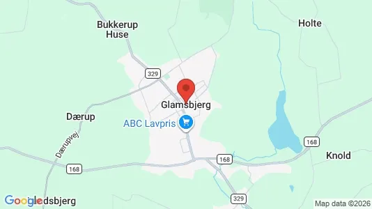 Erhvervslejemål til leje i Glamsbjerg - kort over placeringen
