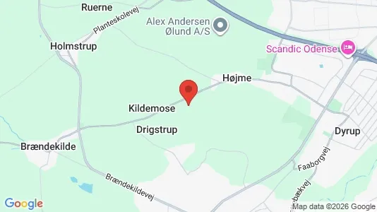 Erhvervslejemål til leje i Odense SV - kort over placeringen