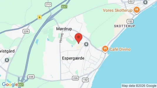 Erhvervslejemål til leje i Espergærde - kort over placeringen