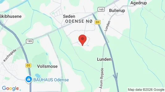 Erhvervslejemål til leje i Odense NØ - kort over placeringen