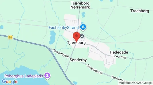 Erhvervslejemål til leje i Tjæreborg - kort over placeringen