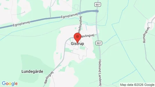 Erhvervslejemål til leje i Gistrup - kort over placeringen