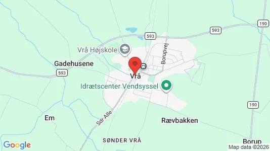 Erhvervslejemål til leje i Vrå - kort over placeringen