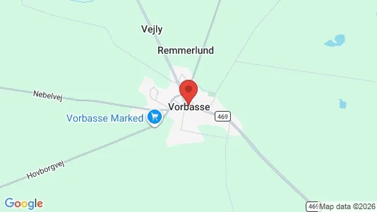 Erhvervslejemål til leje i Vorbasse - kort over placeringen
