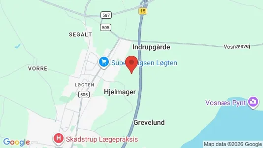 Erhvervslejemål til leje i Skødstrup - kort over placeringen
