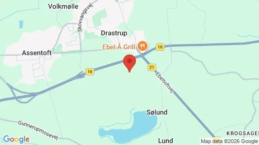 Erhvervslejemål til leje i Randers SØ - kort over placeringen
