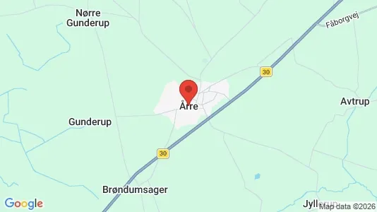 Erhvervslejemål til leje i Årre - kort over placeringen