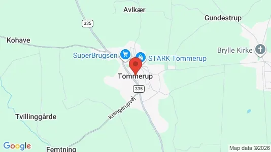 Erhvervslejemål til leje i Tommerup - kort over placeringen